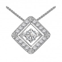 Gems One 14KT White Gold & Diamonds Stunning Neckwear Pendant - 7/8 ctw - ROL1074-4WC