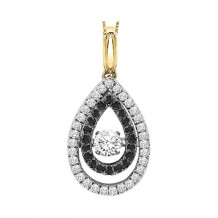 Gems One 14KT Yellow Gold & Diamond Rhythm Of Love Neckwear Pendant  - 3/8 ctw - ROL1017-4YCBLK