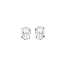 Gems One 14Kt White Gold White Topaz (1/2 Ctw) Earring - EWO53-4W