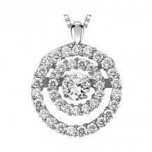 Gems One 14KT White Gold & Diamond Rhythm Of Love Neckwear Pendant  - 3/8 ctw - ROL1013-4WC
