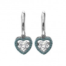 Gems One 14KT White Gold & Diamond Rhythm Of Love Fashion Earrings  - 3/4 ctw - ROL1016-4WCBL