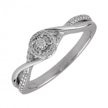 Gems One Silver Diamond(1/8Ctw) Ring - RG11638-SSWD