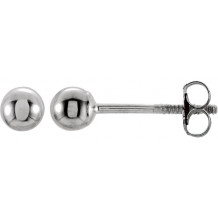14K White 3 mm Ball Stud Earrings - 2393260013P