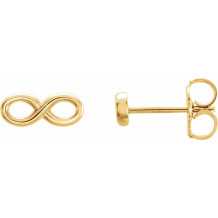 14K Yellow Infinity-Inspired Earrings - 86446602P