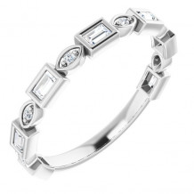 14K White 1/4 CTW Diamond Anniversary Band - 1236336073P