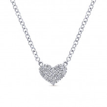 Gabriel & Co. 14k White Gold Eternal Love Diamond Heart Necklace - NK5450W45JJ