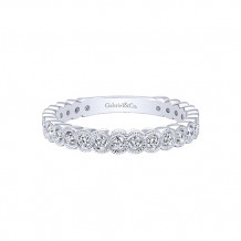 Gabriel & Co. 14k White Gold Diamond Stackable Ladies' Ring