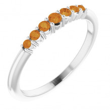 14K White Citrine Stackable Ring - 72022606P