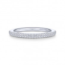 Gabriel & Co. 14k White Gold Contemporary Anniversary Wedding Band - WB14420R4W44JJ