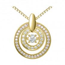 Gems One 14KT Yellow Gold & Diamond Rhythm Of Love Neckwear Pendant  - 1/2 ctw - ROL1077-4YC