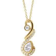 14K Yellow 1/2 CTW Diamond Freeform 16-18 Necklace - 86926616P