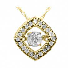 Gems One 14KT Yellow Gold & Diamond Rhythm Of Love Neckwear Pendant   - 1/10 ctw - ROL1130-4YC
