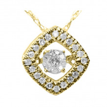 Gems One 14KT Yellow Gold & Diamond Rhythm Of Love Neckwear Pendant   - 1/10 ctw - ROL1130-4YC