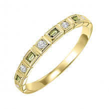 Gems One 10Kt Yellow Gold Diamond (1/10Ctw) & Peridot (1/6 Ctw) Ring - FR1203-1YD