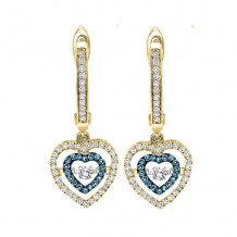 Gems One 14KT Yellow Gold & Diamond Rhythm Of Love Fashion Earrings   - 1/2 ctw - ROL2018-4YCBL