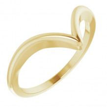 14K Yellow V Ring - 65181270000P
