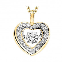 Gems One 14KT Yellow Gold & Diamond Rhythm Of Love Neckwear Pendant  - 1/3 ctw - ROL1009-4YC