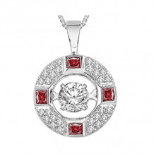 Gems One 14KT White Gold & Diamond Rhythm Of Love Neckwear Pendant   - 3/8 ctw - ROL1100-4WCR