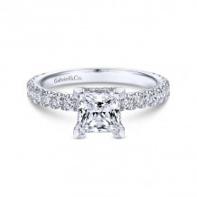 Gabriel & Co. 14k White Gold Contemporary Straight Engagement Ring - ER14649S4W44JJ