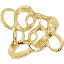 14K Yellow Freeform Ring - 535013602P