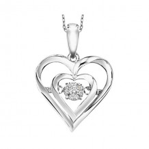 Gems One Silver Diamond (1/50 Ctw) Pendant - ROL1045-SSWD