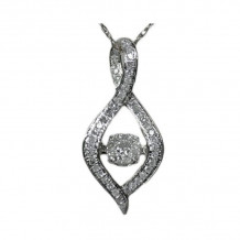 Gems One 14KT White Gold & Diamond Rhythm Of Love Neckwear Pendant  - 1/5 ctw - ROL1127-4WC
