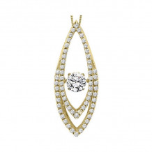 Gems One 14KT Yellow Gold & Diamond Rhythm Of Love Neckwear Pendant  - 5/8 ctw - ROL1005-4YC