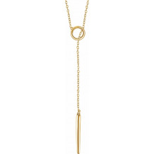 14K Yellow Circle and Bar Y 18 Necklace - 65239760001P