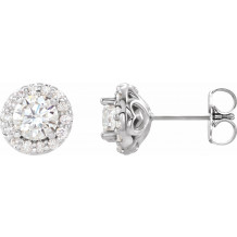 14K White 7/8 CTW Diamond Earrings - 868396020P