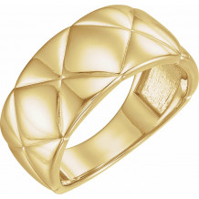 14K Yellow Quilted Ring - 51685601P