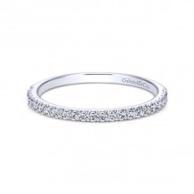 Gabriel & Co. 14k White Gold Contemporary Anniversary Wedding Band - WB7227W44JJ