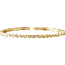 14K Yellow 1/6 CTW Diamond Stackable Bangle Bracelet - 65290460000P