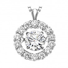 Gems One 14KT White Gold & Diamond Rhythm Of Love Neckwear Pendant  - 1 ctw - ROL1043-4WC