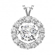 Gems One 14KT White Gold & Diamond Rhythm Of Love Neckwear Pendant  - 1 ctw - ROL1043-4WC