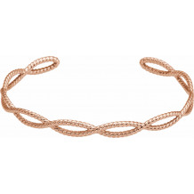 14K Rose Rope Cuff Bracelet - BRC760103P