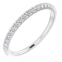 14K White 1/4 CTW Diamond Band for 8x6 mm Oval Ring - 122145995P