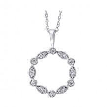 Gems One 14Kt White Gold Diamond (1/8Ctw) Pendant - PD33048-4WD