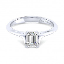 Gabriel & Co 14K White Gold Contemporary Solitaire Diamond Engagement Ring - ER11832E3PTJJJ