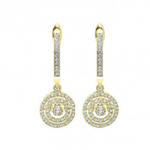 Gems One 14KT Yellow Gold & Diamond Rhythm Of Love Fashion Earrings  - 1/2 ctw - ROL2004-4YC