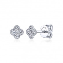 Gabriel & Co. 14k White Gold Lusso Diamond Stud Earrings - EG13715W45JJ