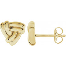 14K Yellow Triangle Knot Earrings - 861711001P