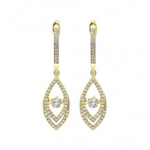 Gems One 14KT Yellow Gold & Diamond Rhythm Of Love Fashion Earrings  - 1/2 ctw - ROL2005-4YC