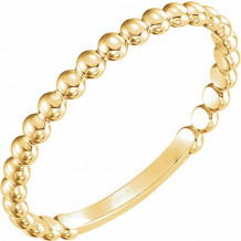 14K Yellow 2 mm Stackable Bead Ring - 516081002P