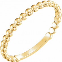 14K Yellow 2 mm Stackable Bead Ring - 516081002P