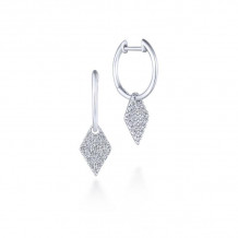 Gabriel & Co. 14k White Gold Lusso Diamond Drop Earrings - EG13475W45JJ