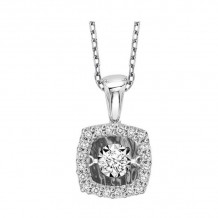 Gems One 14KT White Gold & Diamond Rhythm Of Love Neckwear Pendant  - 1/6 ctw - ROL1221-4WC