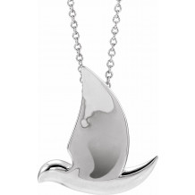 14K White Holy Spirit Dove 16-18 Necklace - R45402600P