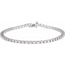 14K White 2 1/4 CTW Diamond Line 7 1/4 Bracelet - 6739760001P