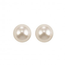 Gems One 14Kt White Gold Pearl (1 Ctw) Earring - PS7.5AAA-4W