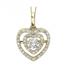Gems One 14KT Yellow Gold & Diamond Rhythm Of Love Neckwear Pendant  - 3/8 ctw - ROL1018-4YC